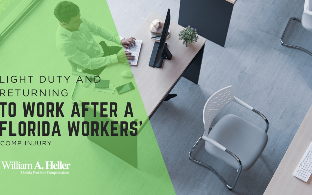 Light Duty and Returning to Work After a Florida Workers’ Comp Injury